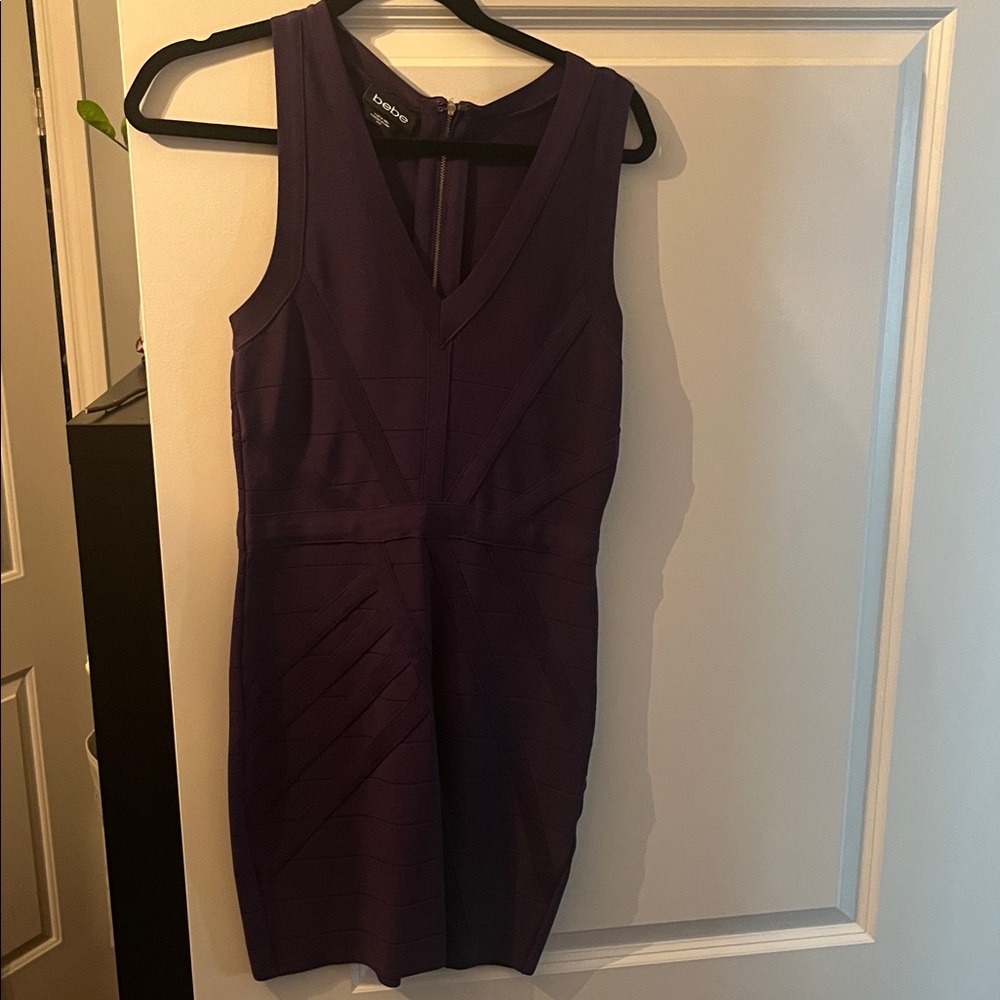 bebe Deep Purple Mini Dress